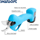 SWANSOFT Li-Battery Electric Portable Pruner Battery Pruning Shear For Tree