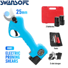 SWANSOFT 25mm Cordless Pruner Battery Powered Garden Tools Electric Pruning Shear