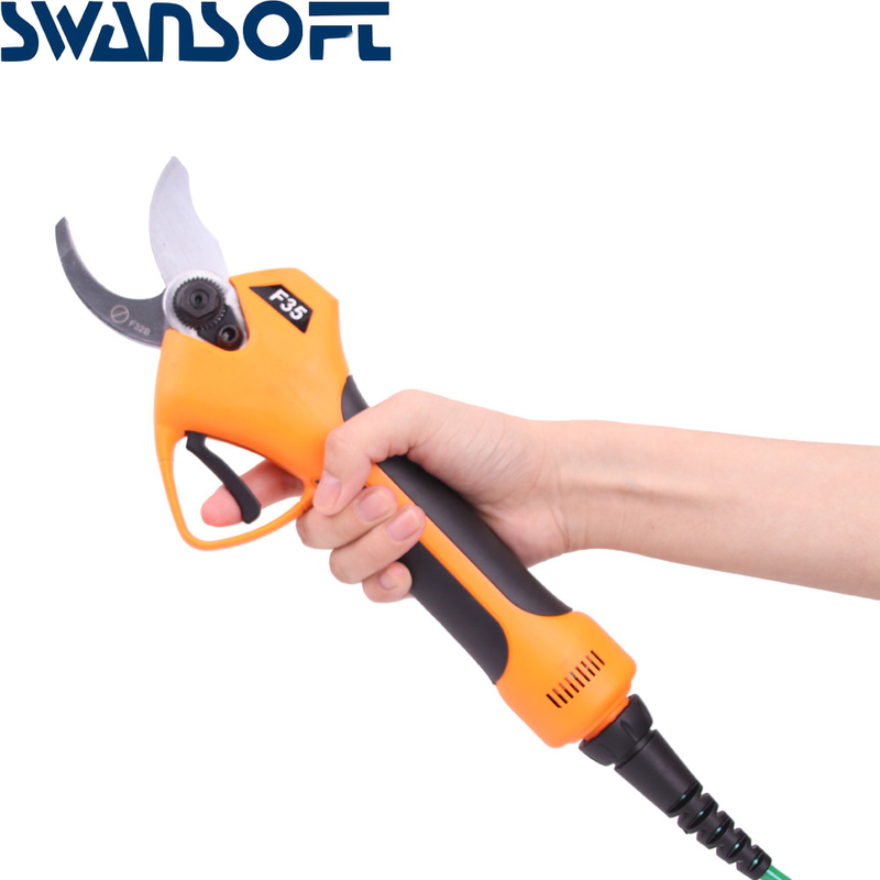 SWANSOFT 100-240V AC 50-60Hz 35mm Electric Gardening Scissors Electric Pruning Shear For Tree Branch Cutting Pruners