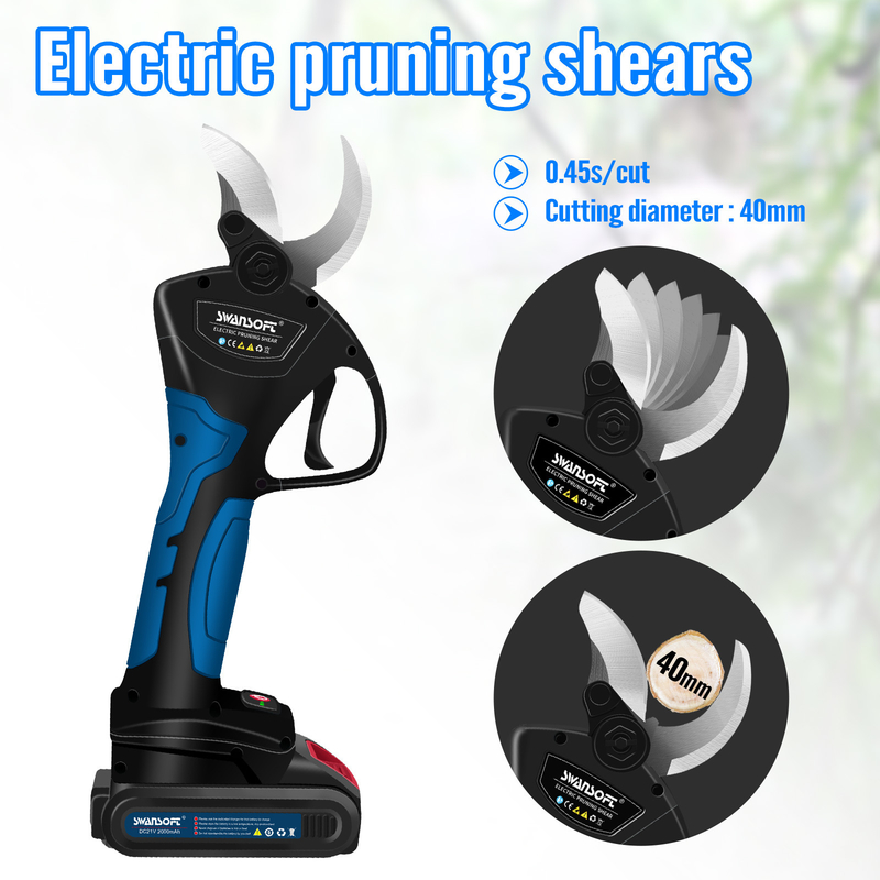 Stock In Europe Warehouse 40mm Electric Pruning Shears Portable Can Be Used With Extension Pole